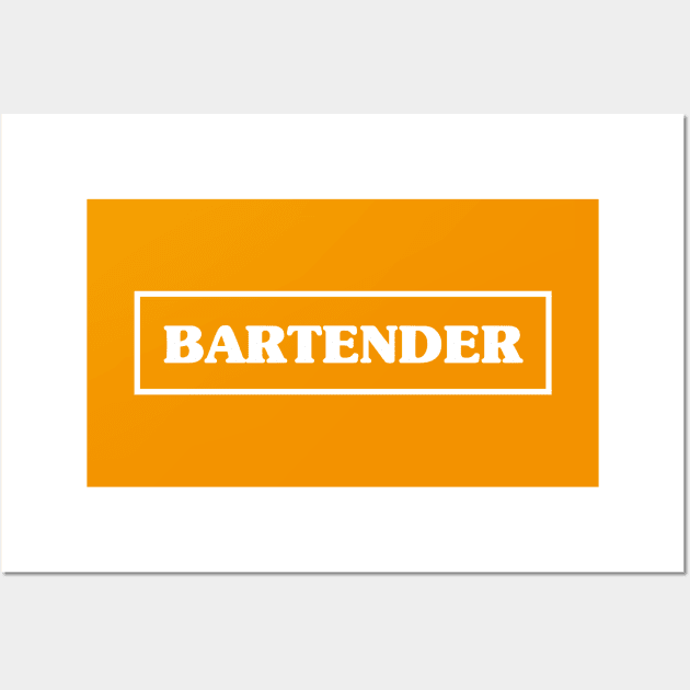 Bartender (orange) Wall Art by kassiopeiia